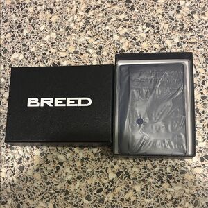Breed Black Leather Card Holder